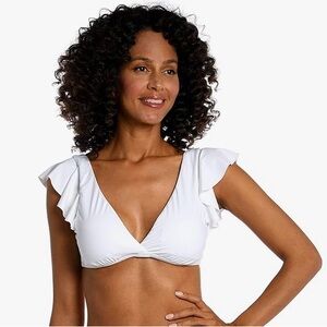 La Blanca Island Goddess Ruffle Sleeve Top